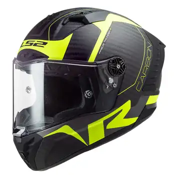 LS2 FF805 THUNDER CARBON RACING 1 MATT H-V YELLOW HELMET