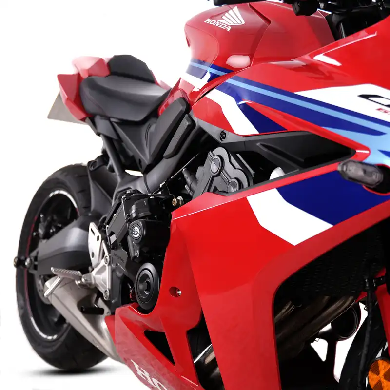 Crash Protectors - Aero Style for the Honda CBR650R '24- E-Clutch only.