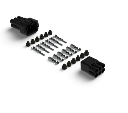 DENALI MT Series 6-Pin Waterproof Connector Set, Male & Female Connectors with Terminals & Seals