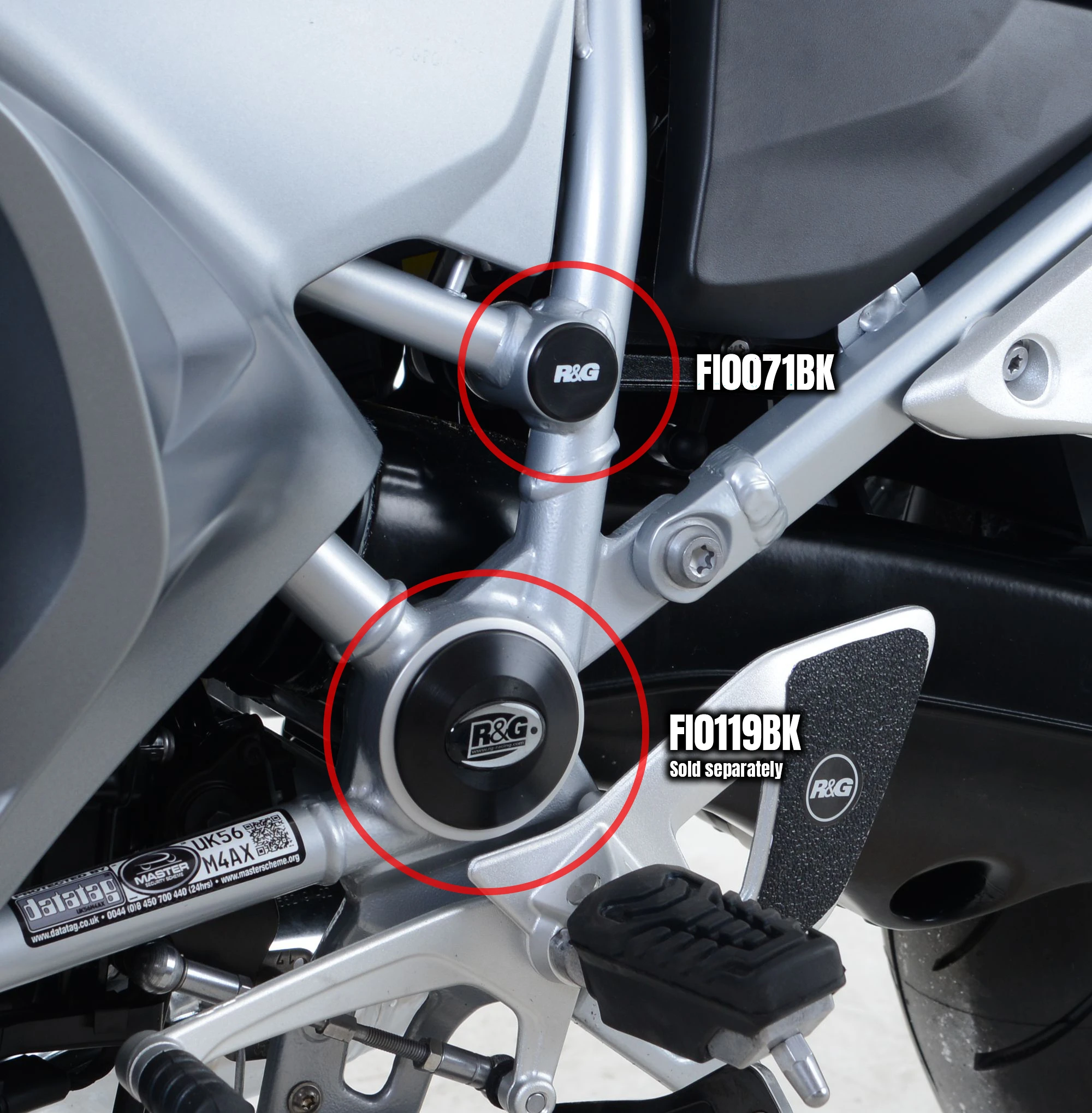 Left Hand Side Mid Frame Plug for BMW R1200RT '14- & R1250RT '19-