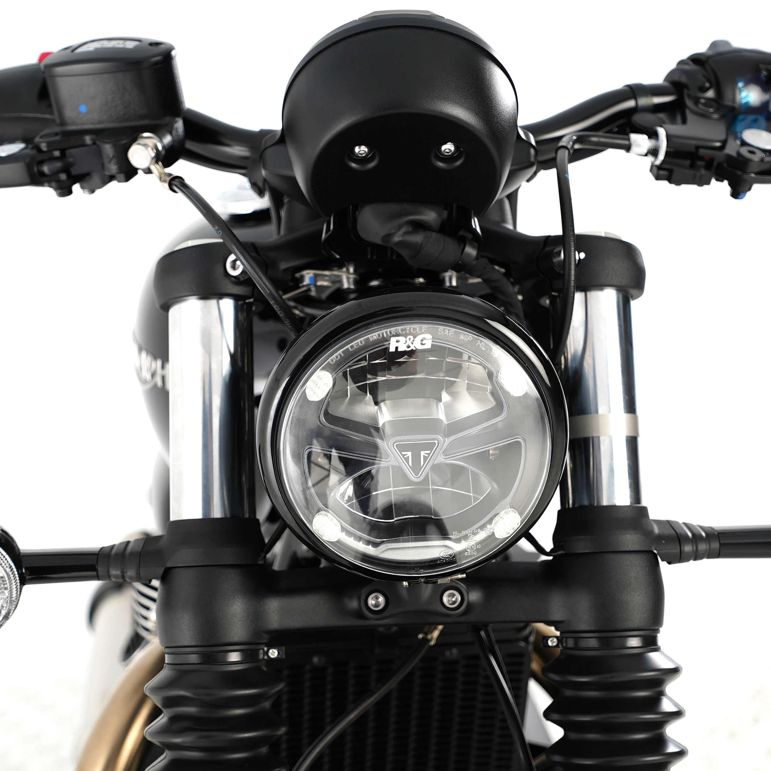 Headlight Shield for Indian FTR1200 (S) '19-, Scout Bobber '20- & Triumph Scrambler 1200 XC/XE '19-, Bonneville bobber '21-