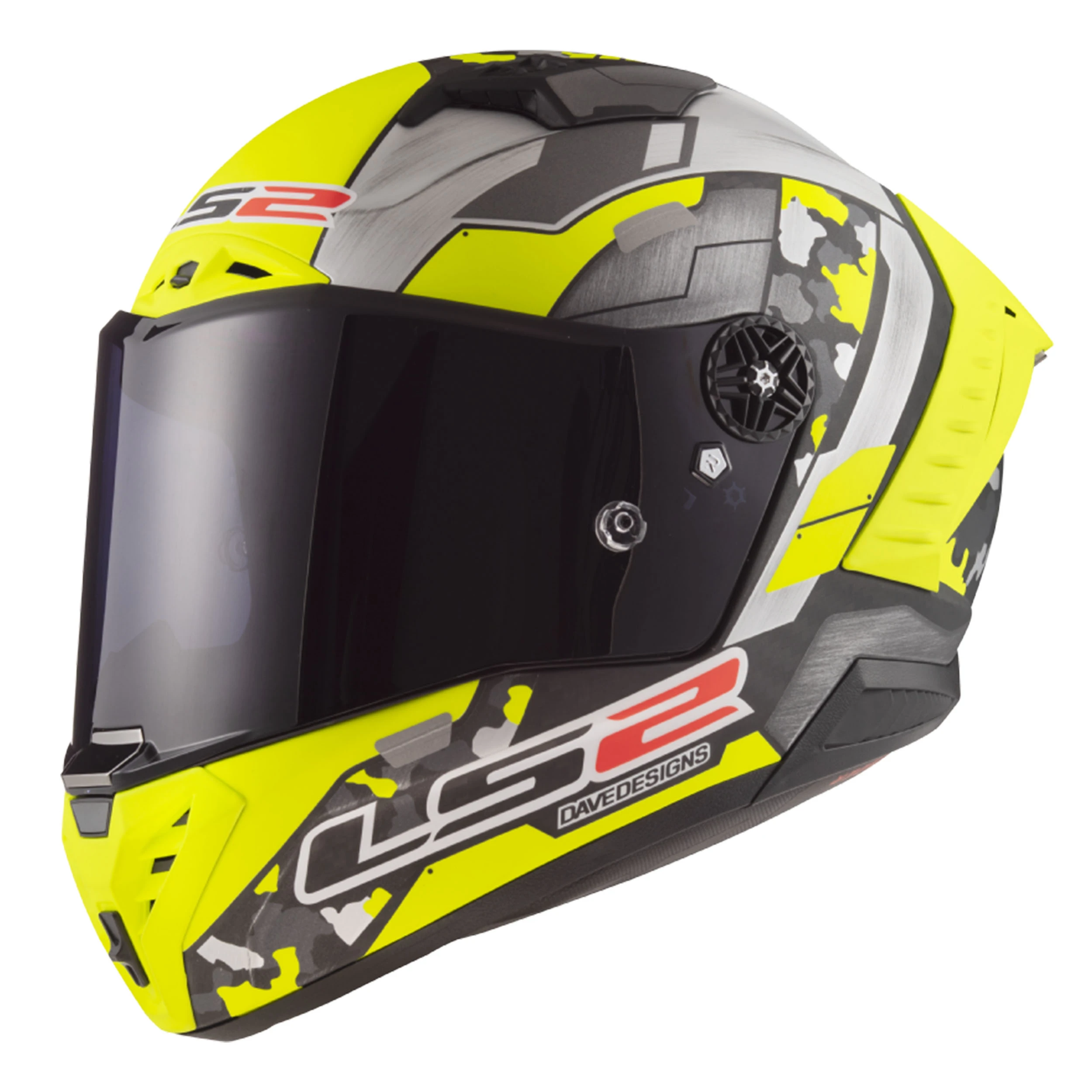 LS2 FF805 THUNDER CARBON SPACE H-V YELLOW GREY