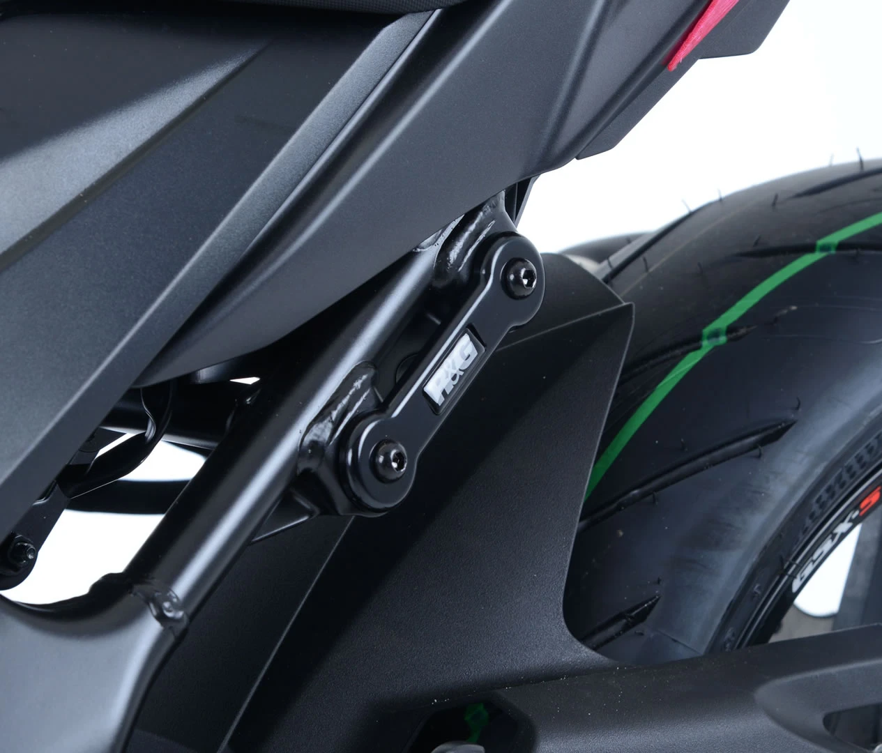 Rear Foot Rest Blanking Plates for Suzuki GSR750 ('11-), GSX-S750 '17- '24 and GSX250R '17-models.