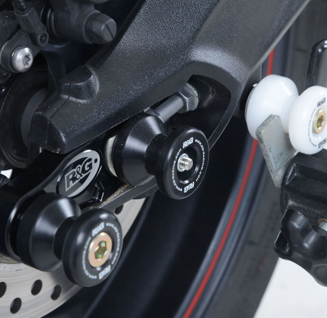 Spindle Sliders for Triumph Daytona 675, Triumph Daytona Moto2™ 765 '20-, Street Triple '07- and Street Triple R '08- models.