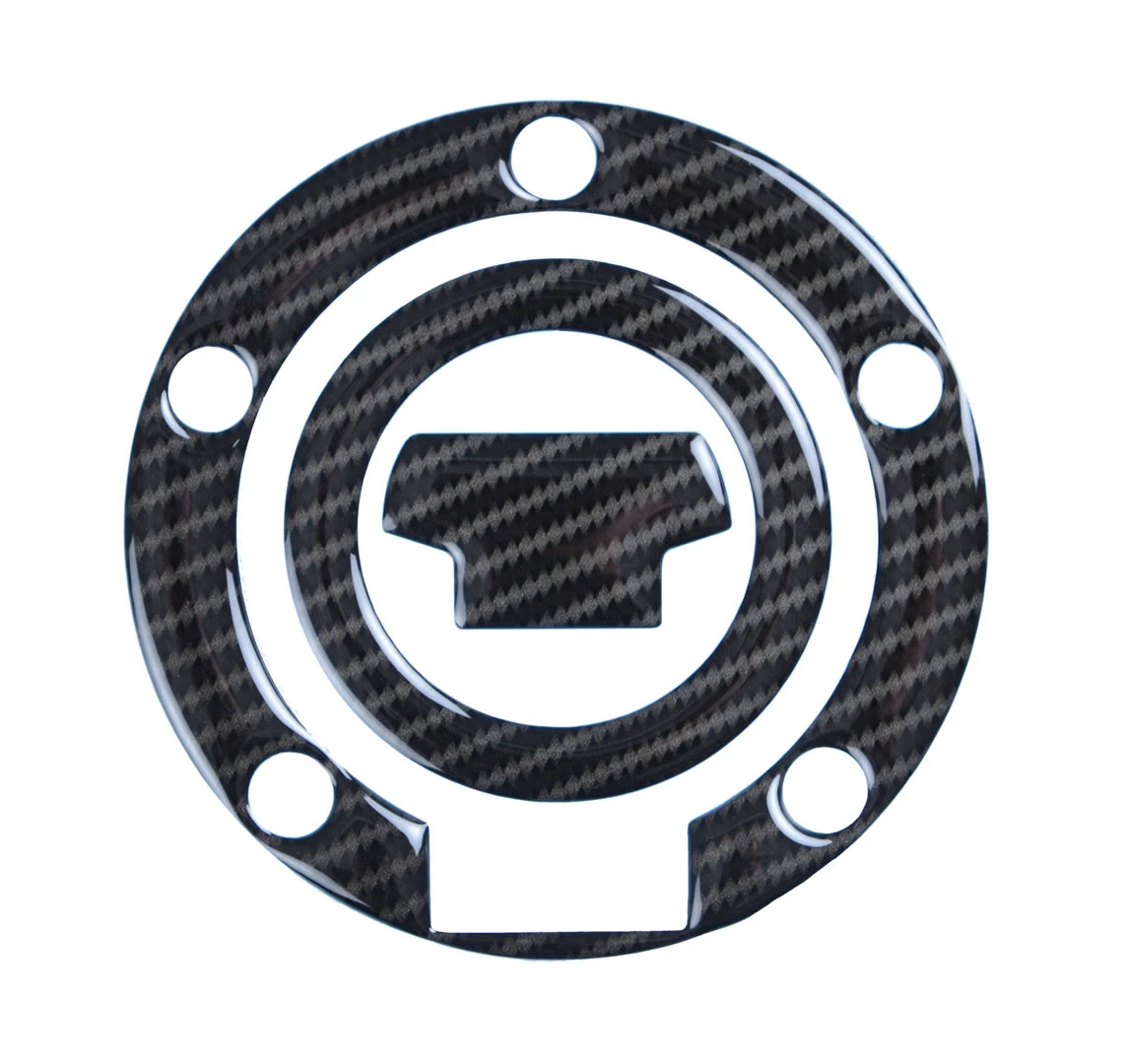 Red Dynamic Carbon Fibre Fuel Cap Protector for Yamaha motorcycles