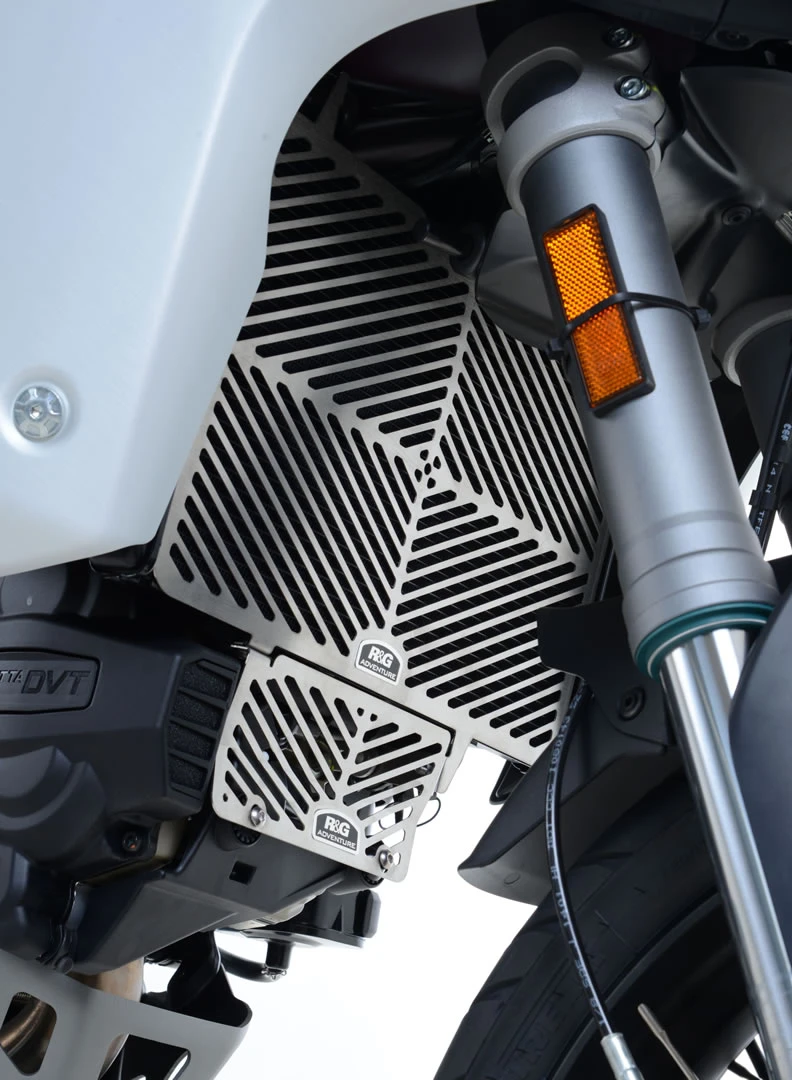 Stainless Steel Radiator Guard for the Ducati Multistrada V2(S) '22- '24, Ducati Multistrada 1200/S '15- and Multistrada 1260 '18-models