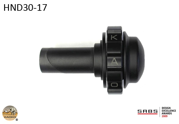 Kaoko Throttle Stabilizer for Honda models with 30mm OD bar weights with 17mm ID handle bar tubes; including CB600 Hornet (2008-), CB1000R Predator (2008-), CBF1000/F, CBF600,CB1300. 