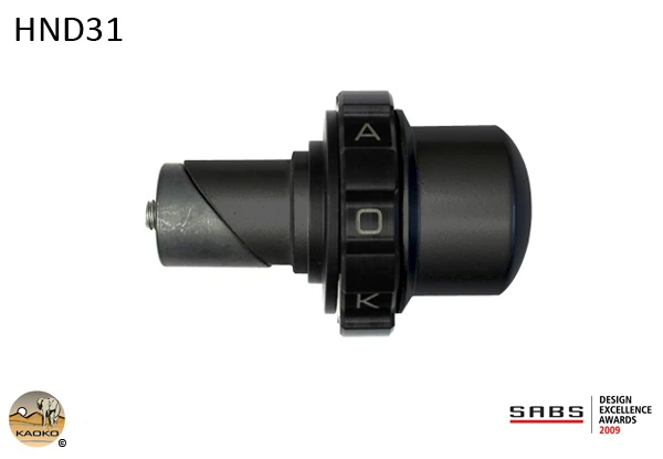 Kaoko Throttle Stabilizer for Honda models with 19mm ID bars and 31mm OD bar weights; incl. F6B Goldwing (2013-), VFR800/Blackbird (2001-),  CBR1100XX Blackbird,  VTR1000 Firestorm (1998-2008), CBR650F (2015-), CTX700/N/ND/DCT (2013-), CBR650R '19-