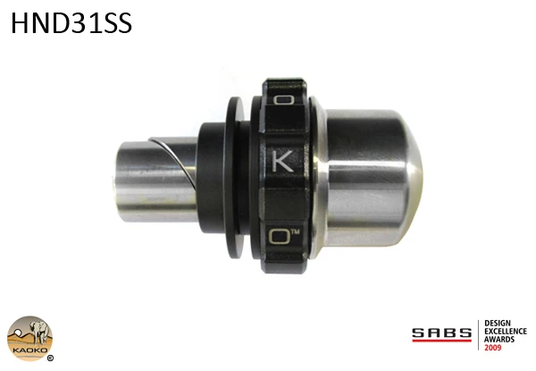 Kaoko Throttle Stabilizer for Honda models with 19mm ID bars and 31mm OD bar weights; incl. F6B Goldwing (2013-), VFR800/Blackbird (2001-),  CBR1100XX Blackbird,  VTR1000 Firestorm (1998-2008), CBR650F (2015-), CTX700/N/ND/DCT (2013-)