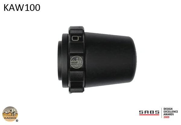 Kaoko Throttle Stabilizer for Kawasaki Z750S, Z750R (-2009), Z1000 (-2009), Z800(2013-2015), ZZR1100, ZZR1200, & ZRX1200R : models with tapered cylindrical bar end weights.