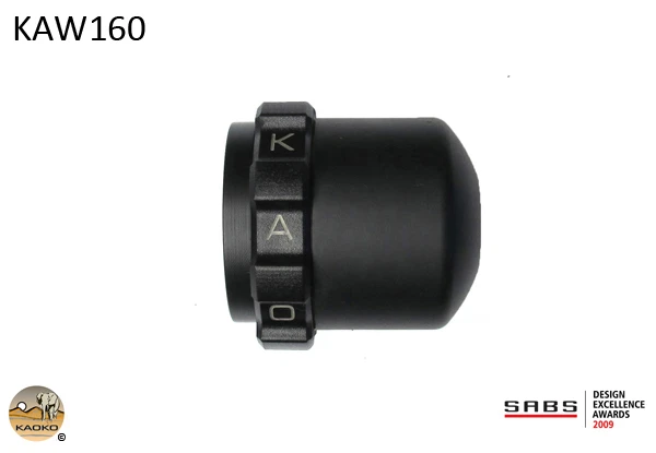 Kaoko Throttle Stabilizer for Kawasaki Z1000SX ('10- '24) & Ninja 1100SX '25- : models with parallel 37,8mm OD bar end weights.