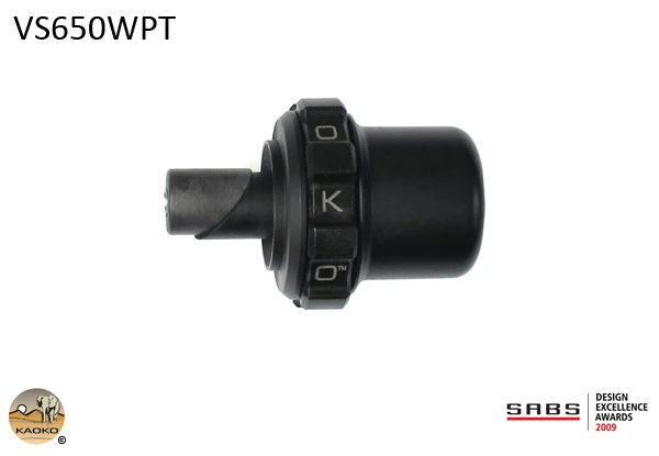 Kaoko Throttle Stabilizer for the Suzuki DL650 V-Strom (all year models) without OEM handguards and with heated grips. For use with Pro-Taper handle bars (or 14mm ID aftermarket aluminium bars).