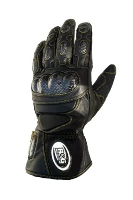 Leather Deluxe Motorcycle Gloves - Black