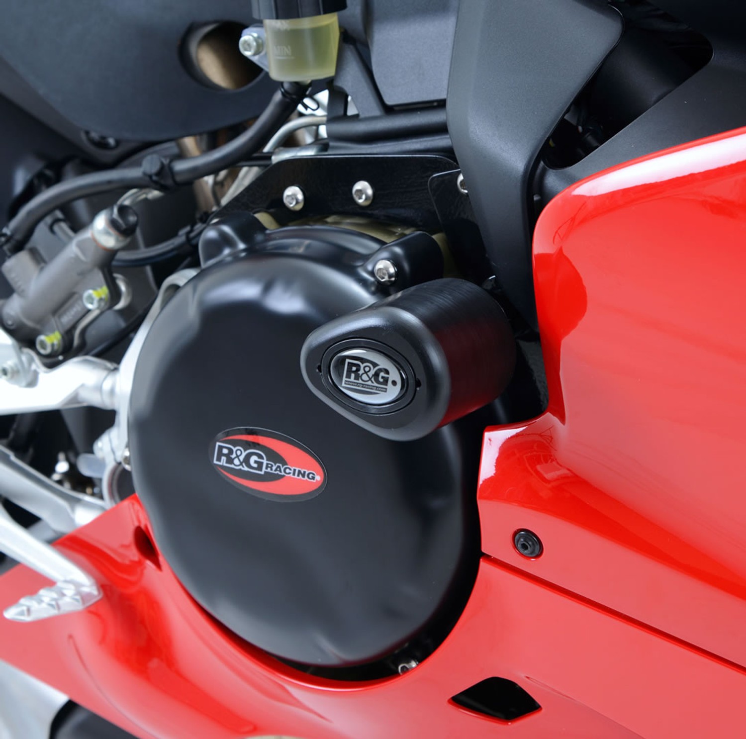 DPb04 Ducati Panigale 899,1199,1299 & 959 Vinilo Cubierta de asiento con Flash Rojo-Set 
