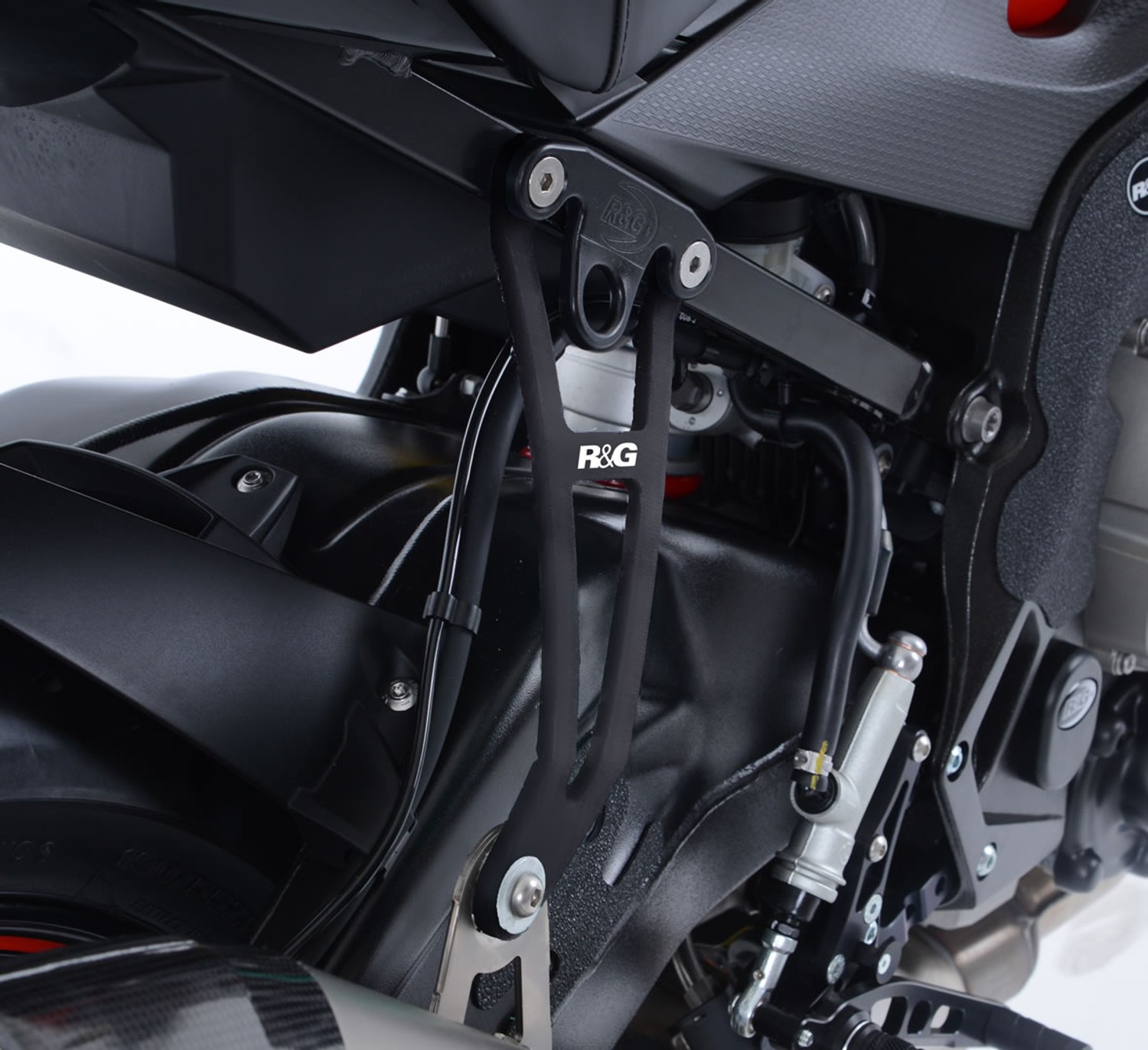 NEW R&G Racing Auspuffhalter Set BLACK BMW S 1000 XR 2015 Exhaust Hanger Kit 