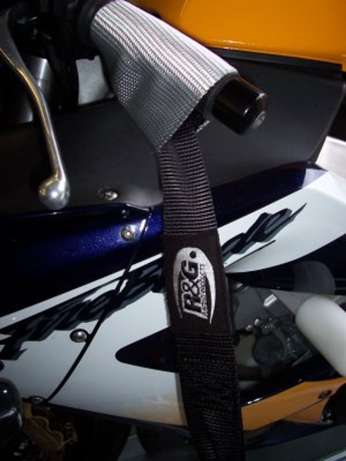 R&G Racing  Motorcycle Top Strap & Ratchet Straps Motorbike Tie Down System 