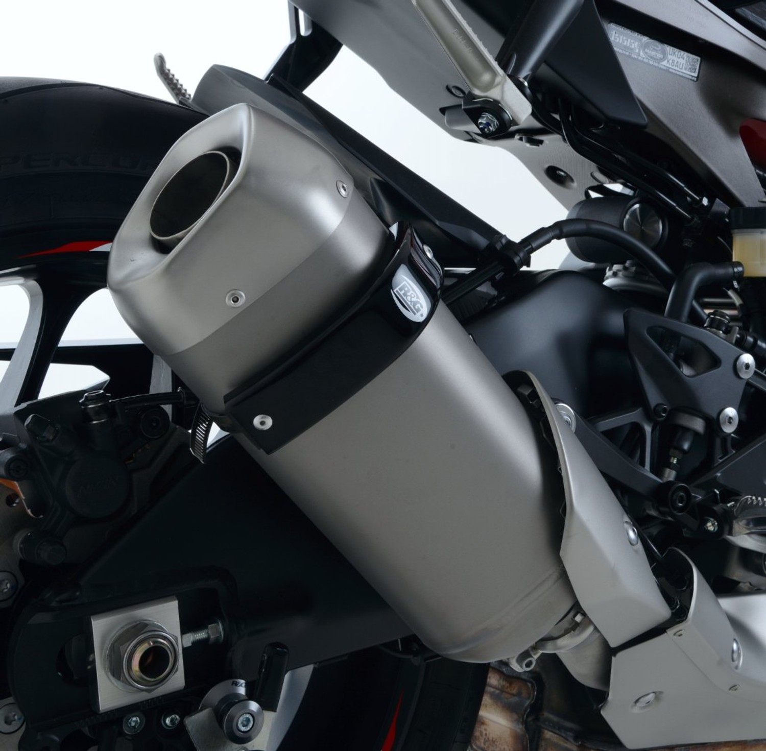 Exhaust Protector Slider R&G Auspuff Protektor Yamaha YZF-R 125 2014 